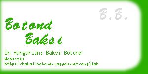 botond baksi business card